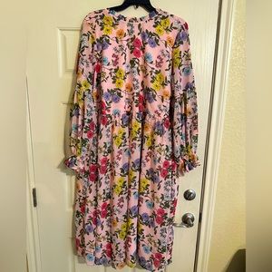 Eloquii Pink Floral Maxi Dress (NWT)